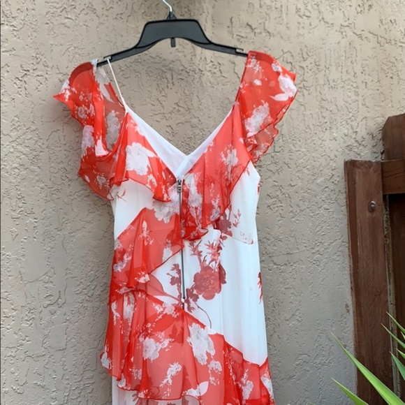 Alice + Olivia Olympia Silk Ruffle Maxi Dress Sz 0 - Picture 6 of 10